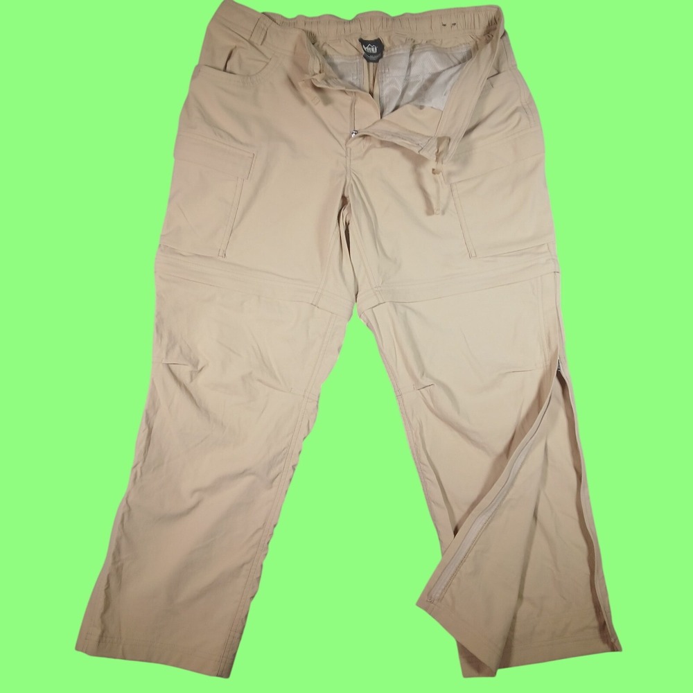 REI Co-op Convertible Pants Shorts Women's 16 Petite Tan Solid Nylon Hiking - Picture 1 of 8